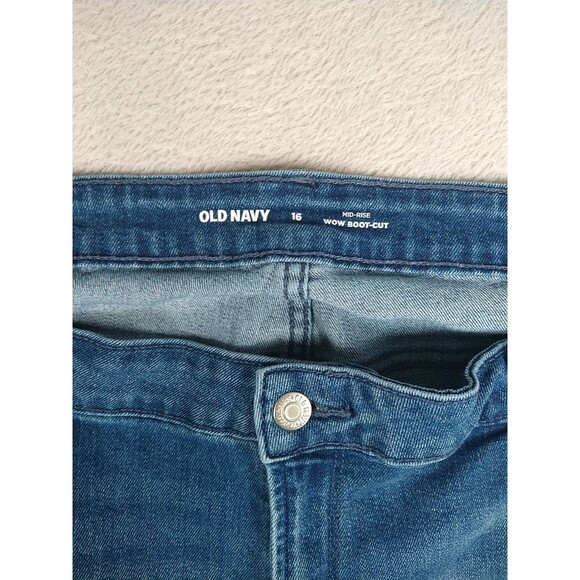Old Navy Wow Boot Cut Jeans Women's 16 Mid Rise Stretch - Picture 6 of 11